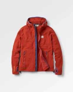 Pinegrove recyceltes Polartec® Fleece Hoodie - Roter Ocker