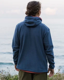 Pinegrove recyceltes Polartec® Fleece Hoodie - Dunkel Meliertes Denim