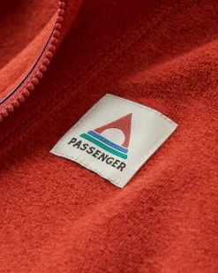 Pinegrove recyceltes Polartec® Fleece Hoodie - Roter Ocker