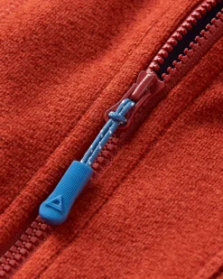 Pinegrove recyceltes Polartec® Fleece Hoodie - Roter Ocker