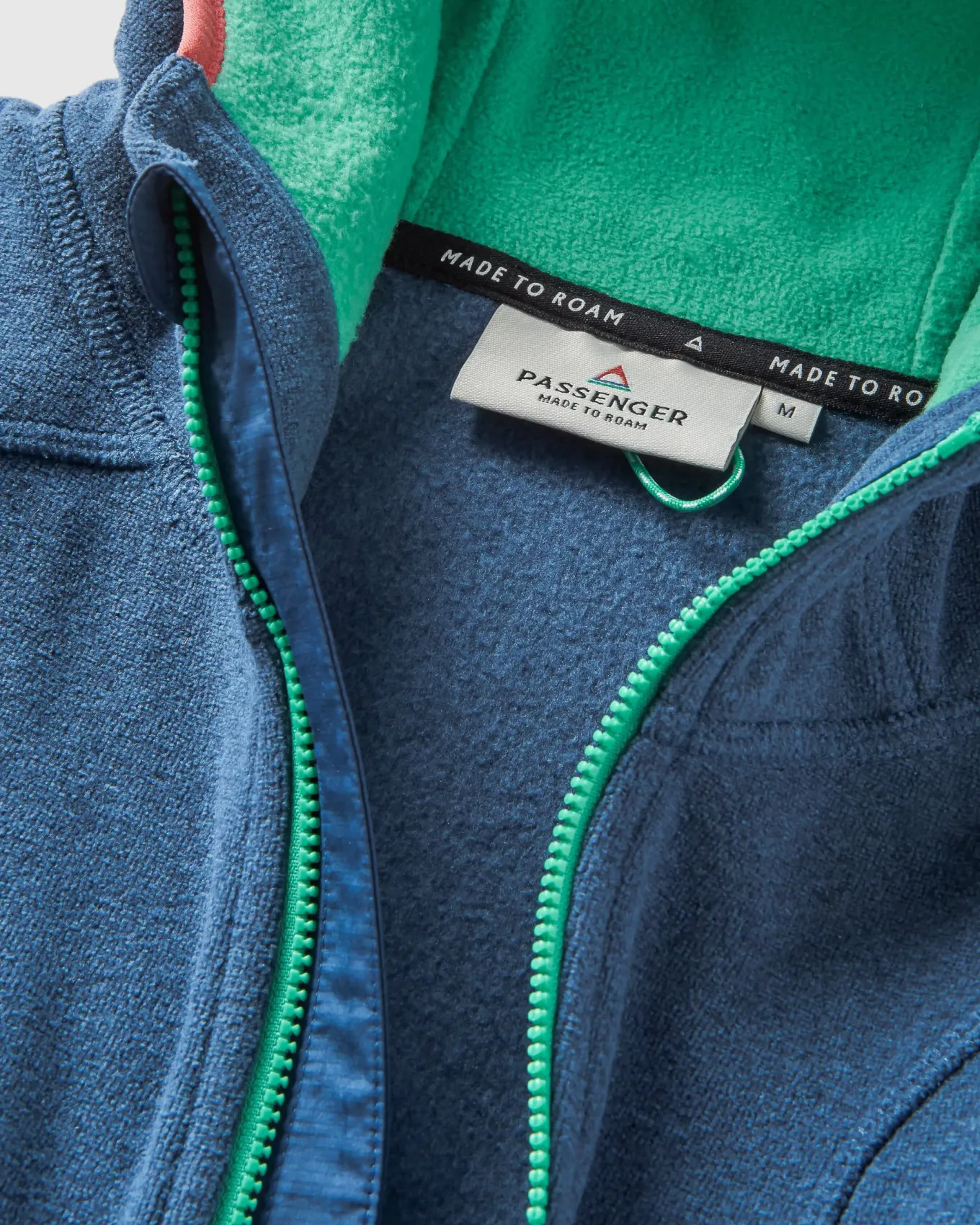 Pinegrove recyceltes Polartec® Fleece Hoodie - Dunkel Meliertes Denim