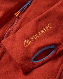 Pinegrove recyceltes Polartec® Fleece Hoodie - Roter Ocker