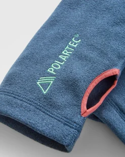 Pinegrove recyceltes Polartec® Fleece Hoodie - Dunkel Meliertes Denim