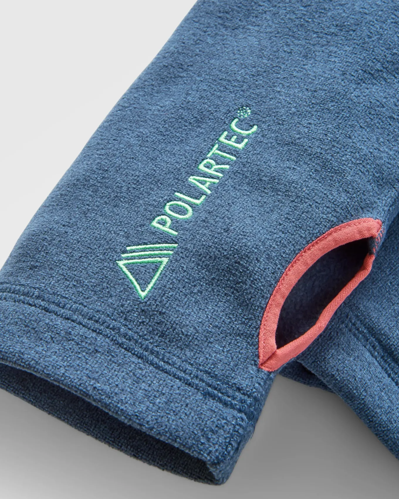 Pinegrove recyceltes Polartec® Fleece Hoodie - Dunkel Meliertes Denim