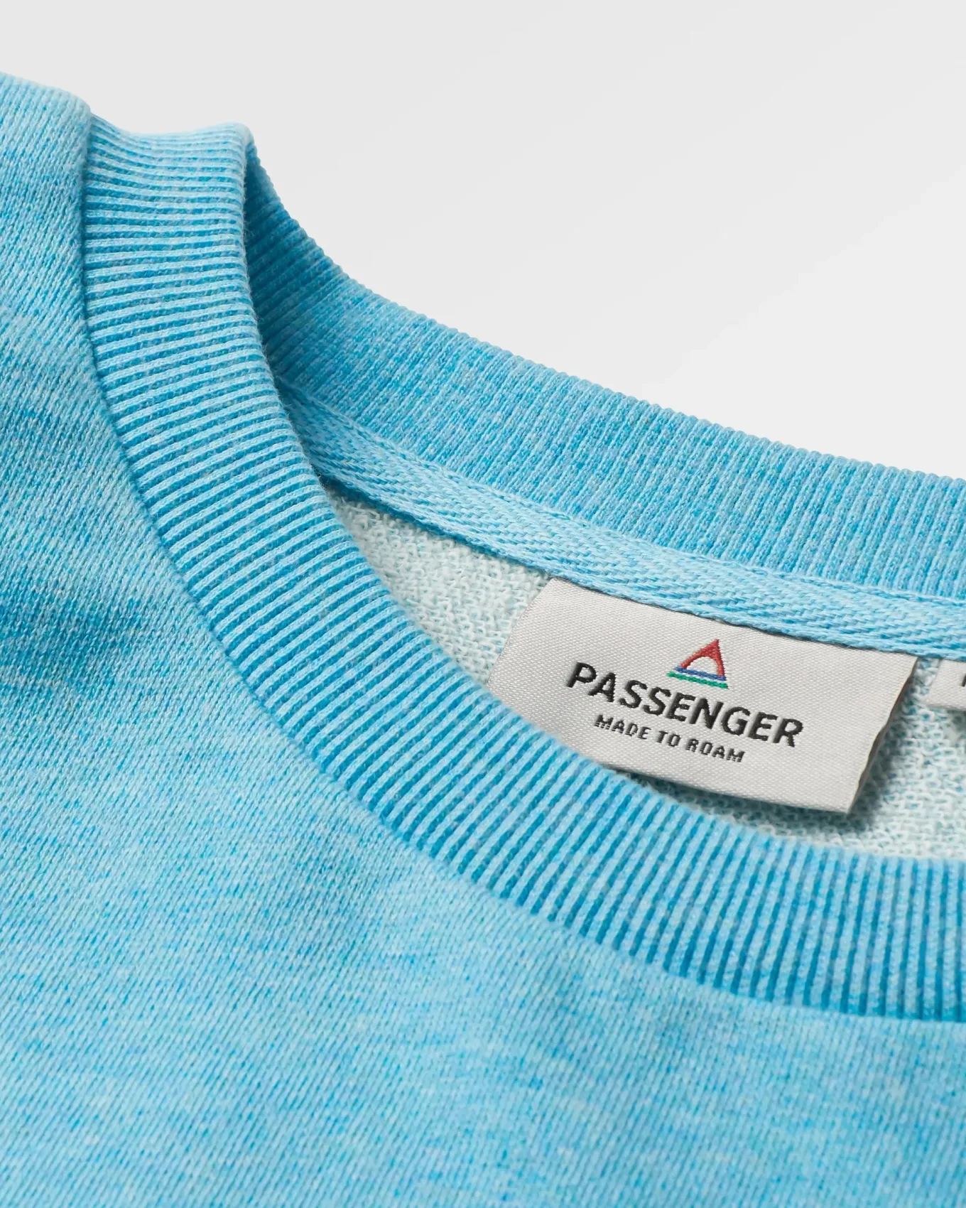 Poinsettia Bio-Baumwoll-Sweatshirt - Weiches Blau Pool Marl