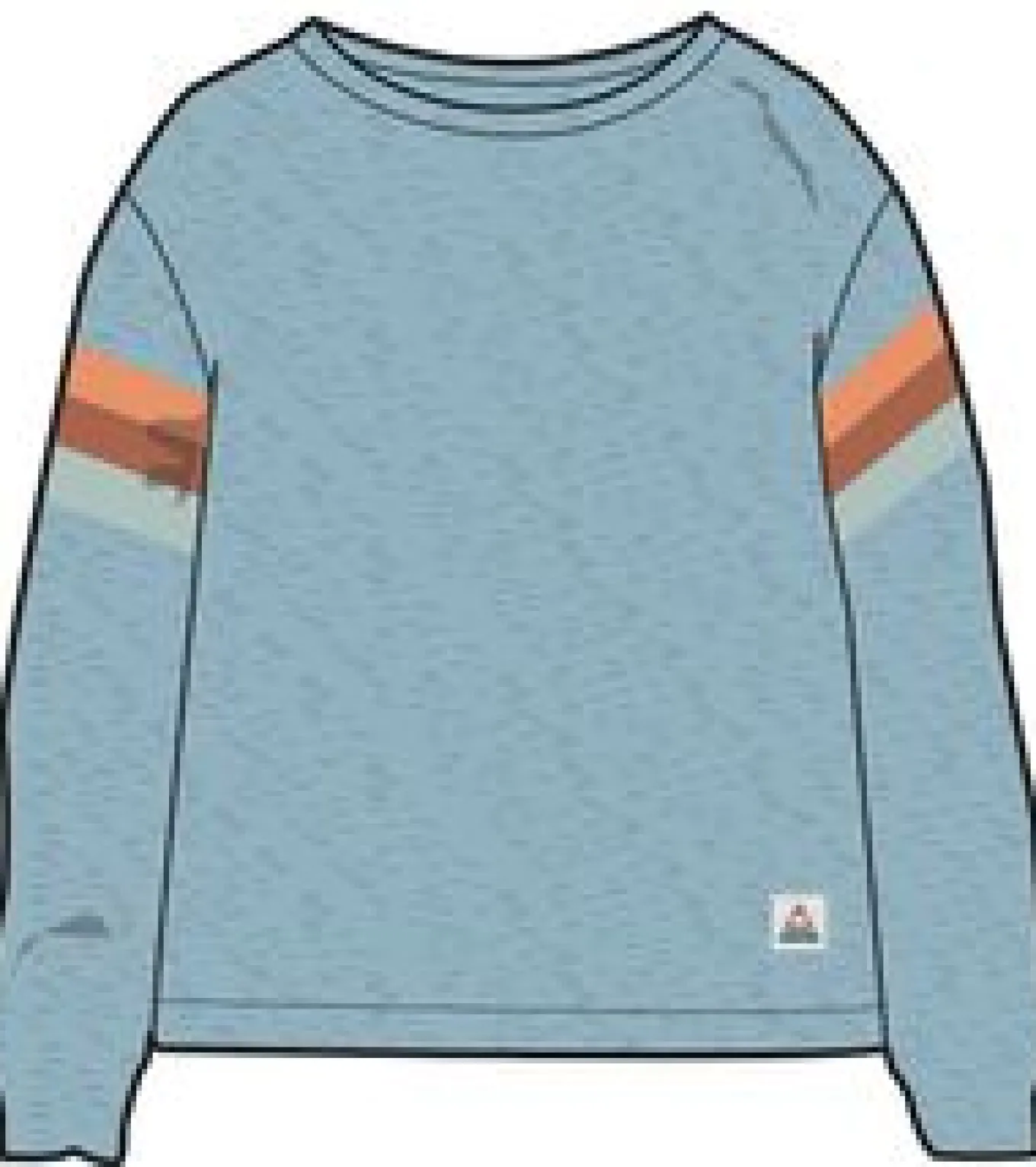 Poinsettia Bio-Baumwoll-Sweatshirt - Weiches Blau Pool Marl