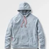 Point recycelter Grid Polar Fleece Kapuzenpullover - Graumeliert