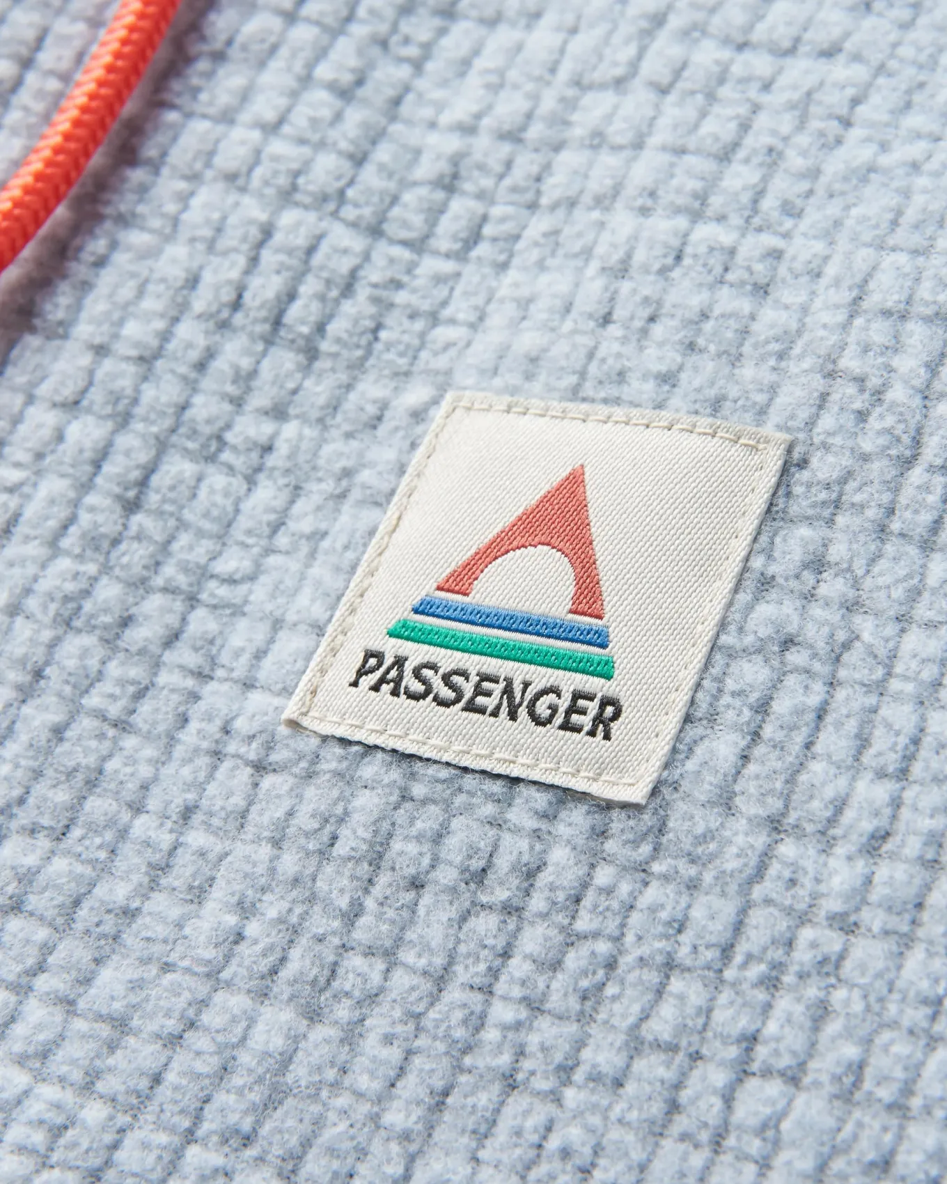 Point recycelter Grid Polar Fleece Kapuzenpullover - Graumeliert