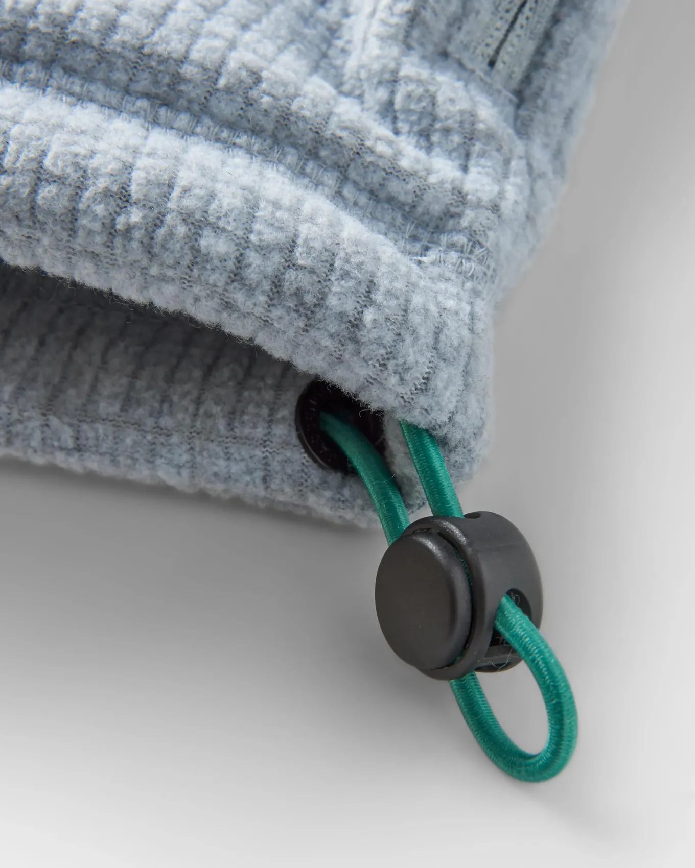 Point recycelter Grid Polar Fleece Kapuzenpullover - Graumeliert