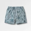 Porto recycelte Allzweck-Badehose - Vintage Patchwork Dunkler Wald