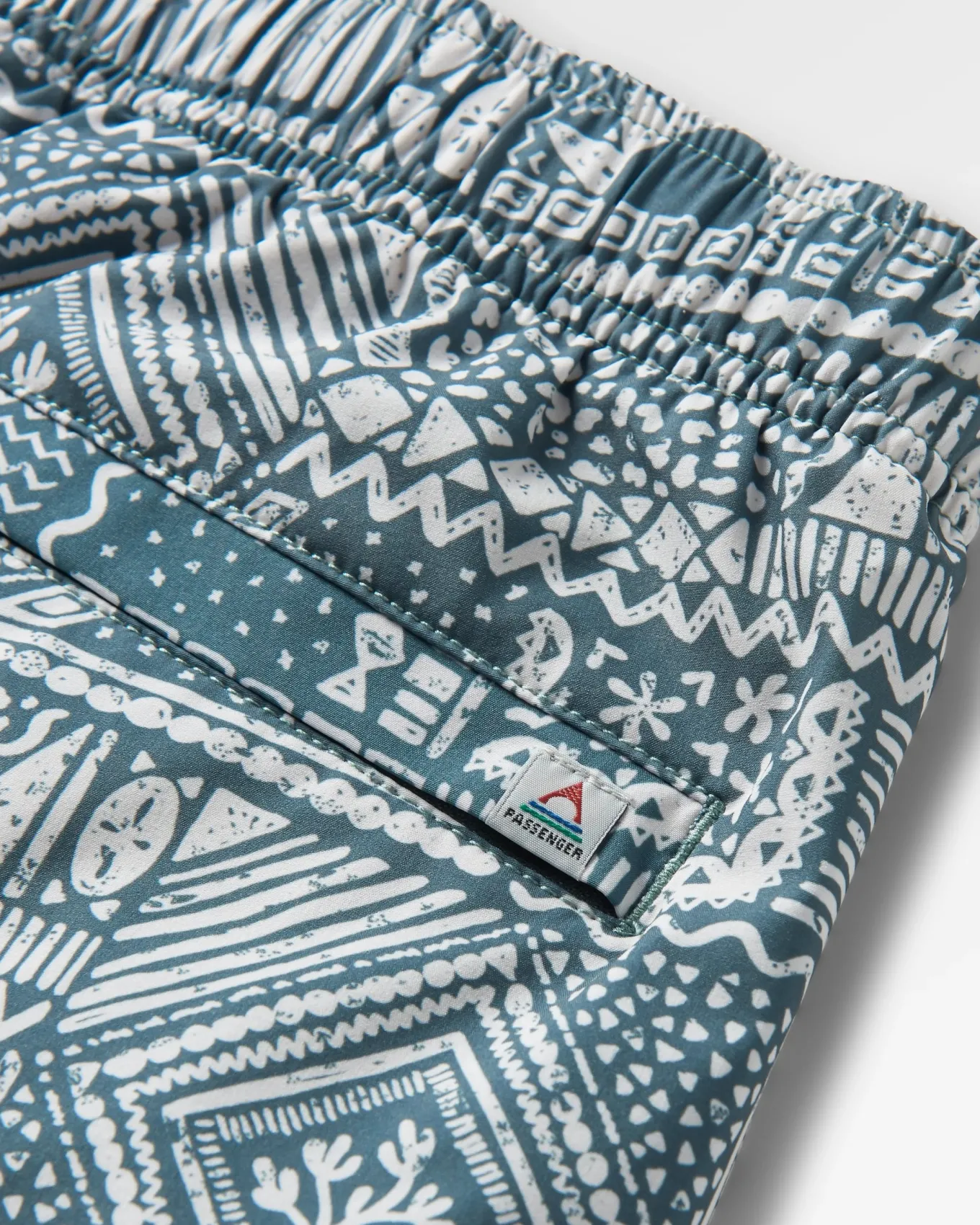 Porto recycelte Allzweck-Badehose - Vintage Patchwork Dunkler Wald