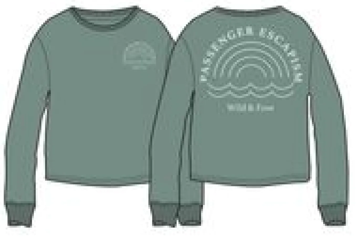 Rainbow Recyceltes Baumwolle Oversized Sweatshirt - Dunkles Efeu
