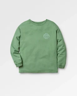 Rainbow Recyceltes Baumwolle Oversized Sweatshirt - Dunkles Efeu