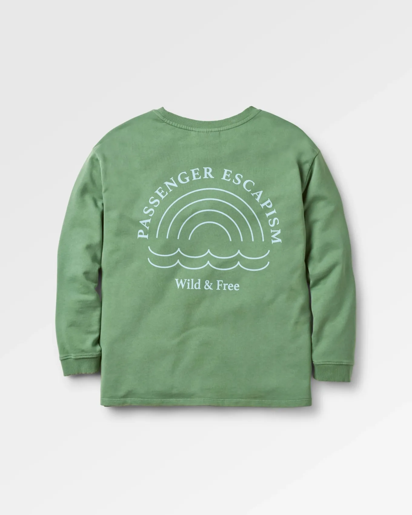 Rainbow Recyceltes Baumwolle Oversized Sweatshirt - Dunkles Efeu