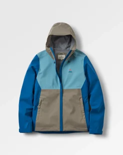 Rainstorm recycelte wasserdichte Jacke - Gezeitenblau/Arktis/Staubige Olive
