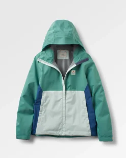 Rainstorm recycelte wasserdichte Jacke - Tiefsee/Brandungsspray