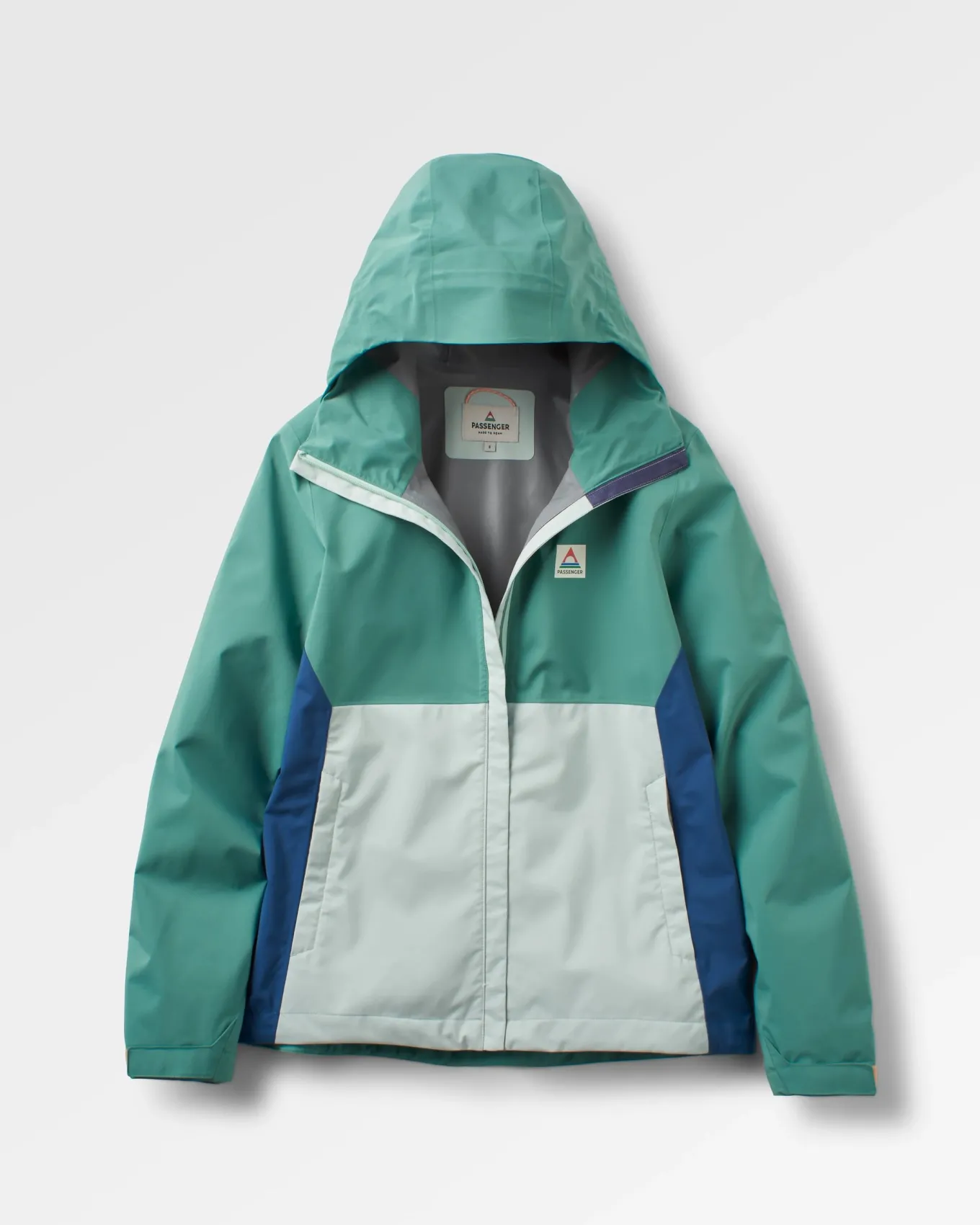Rainstorm recycelte wasserdichte Jacke - Tiefsee/Brandungsspray