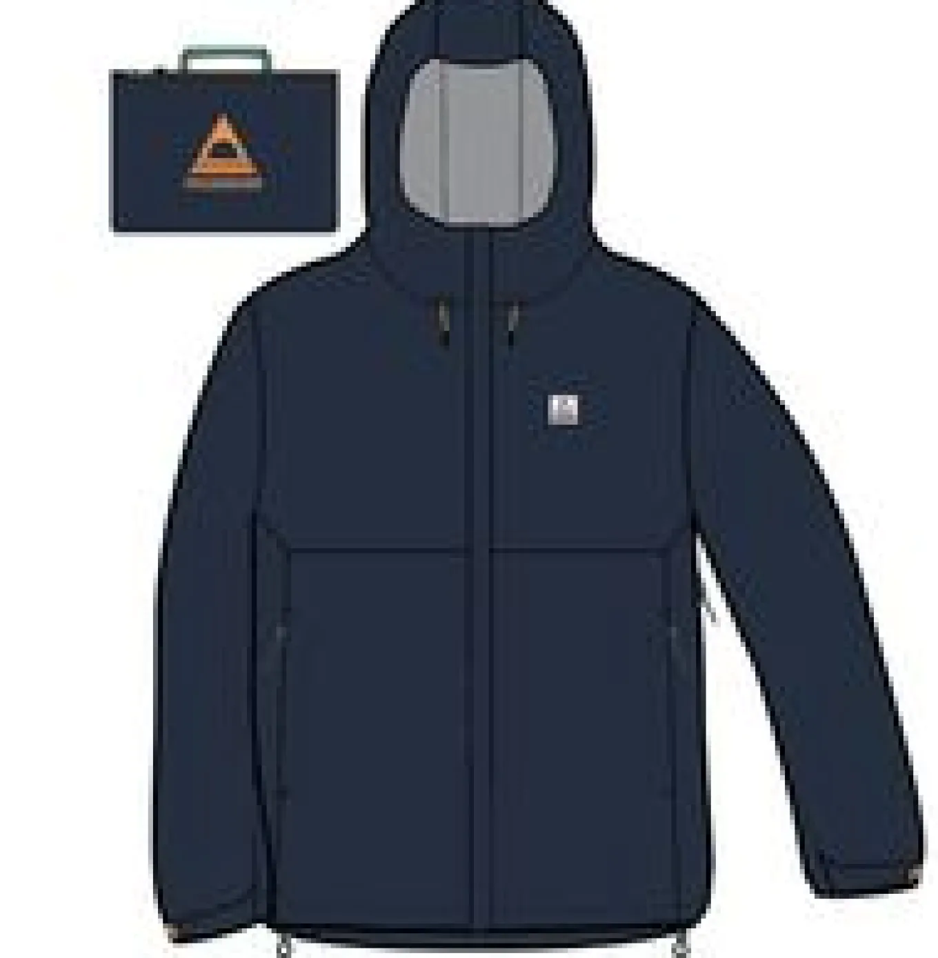 Rainstorm recycelte wasserdichte Jacke - Tiefes Marineblau