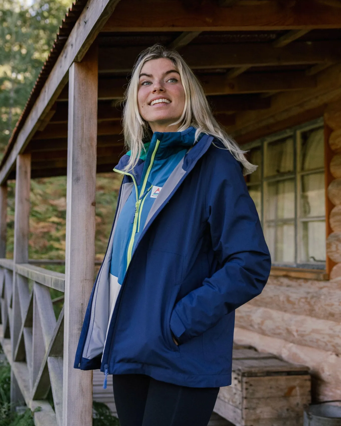 Rainstorm recycelte wasserdichte Jacke - Tiefes Marineblau