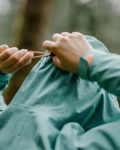 Rainstorm recycelte wasserdichte Jacke - Tiefsee/Brandungsspray
