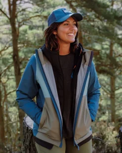 Rainstorm recycelte wasserdichte Jacke - Gezeitenblau/Arktis/Staubige Olive