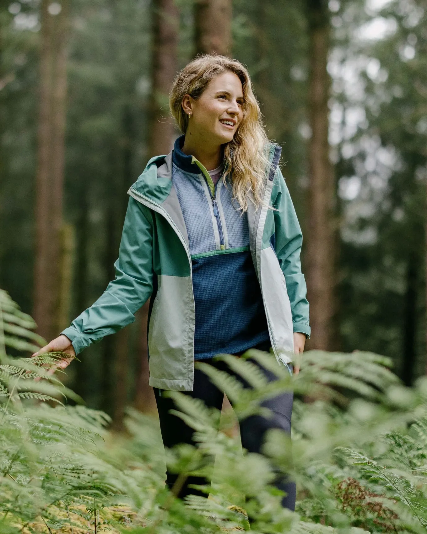 Rainstorm recycelte wasserdichte Jacke - Tiefsee/Brandungsspray