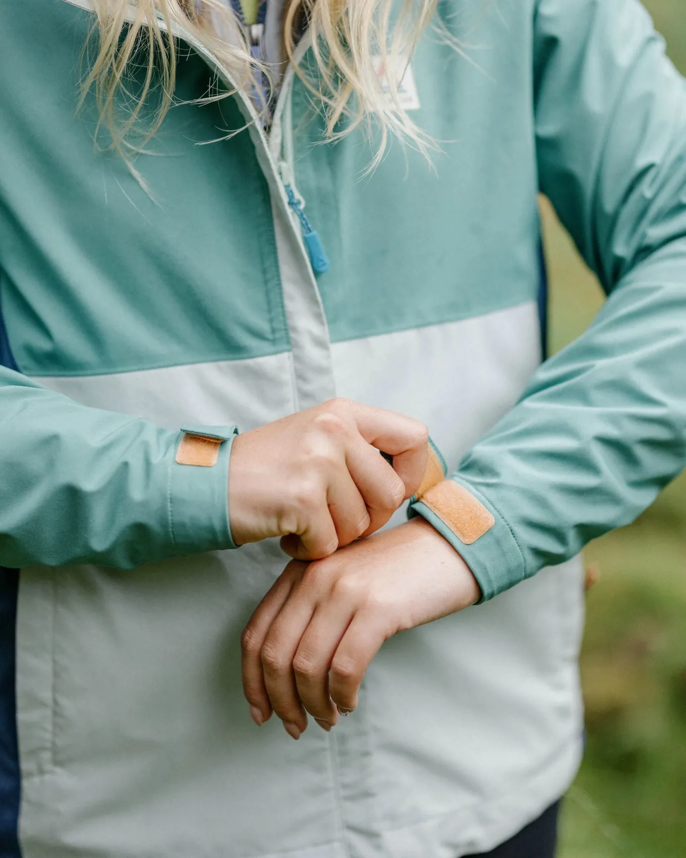 Rainstorm recycelte wasserdichte Jacke - Tiefsee/Brandungsspray