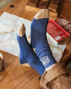 Rambler Crew-Socken mittelschwerer Stoff - Mondlichtblau