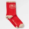 Rambler Natürliche Mittelschwere Crew-Socken - Roter Ocker