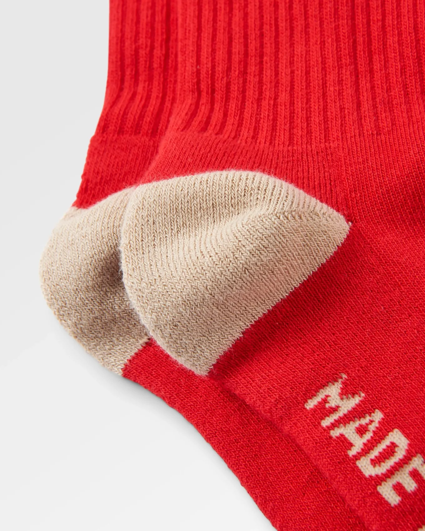 Rambler Natürliche Mittelschwere Crew-Socken - Roter Ocker