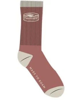 Rambler Natürliche Mittelschwere Crew-Socken - Roter Ocker