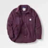 Rappel Recyceltes Sherpa Oversized Hemd - Tief Pflaume