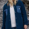Rappel Recyceltes Sherpa Oversized Hemd - Dunkler Denim