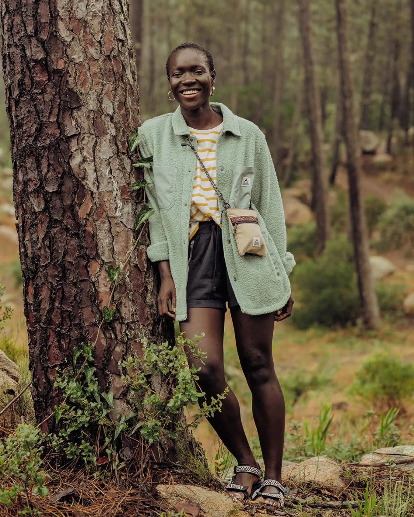 Rappel Recyceltes Sherpa Oversized Hemd - Pistazie