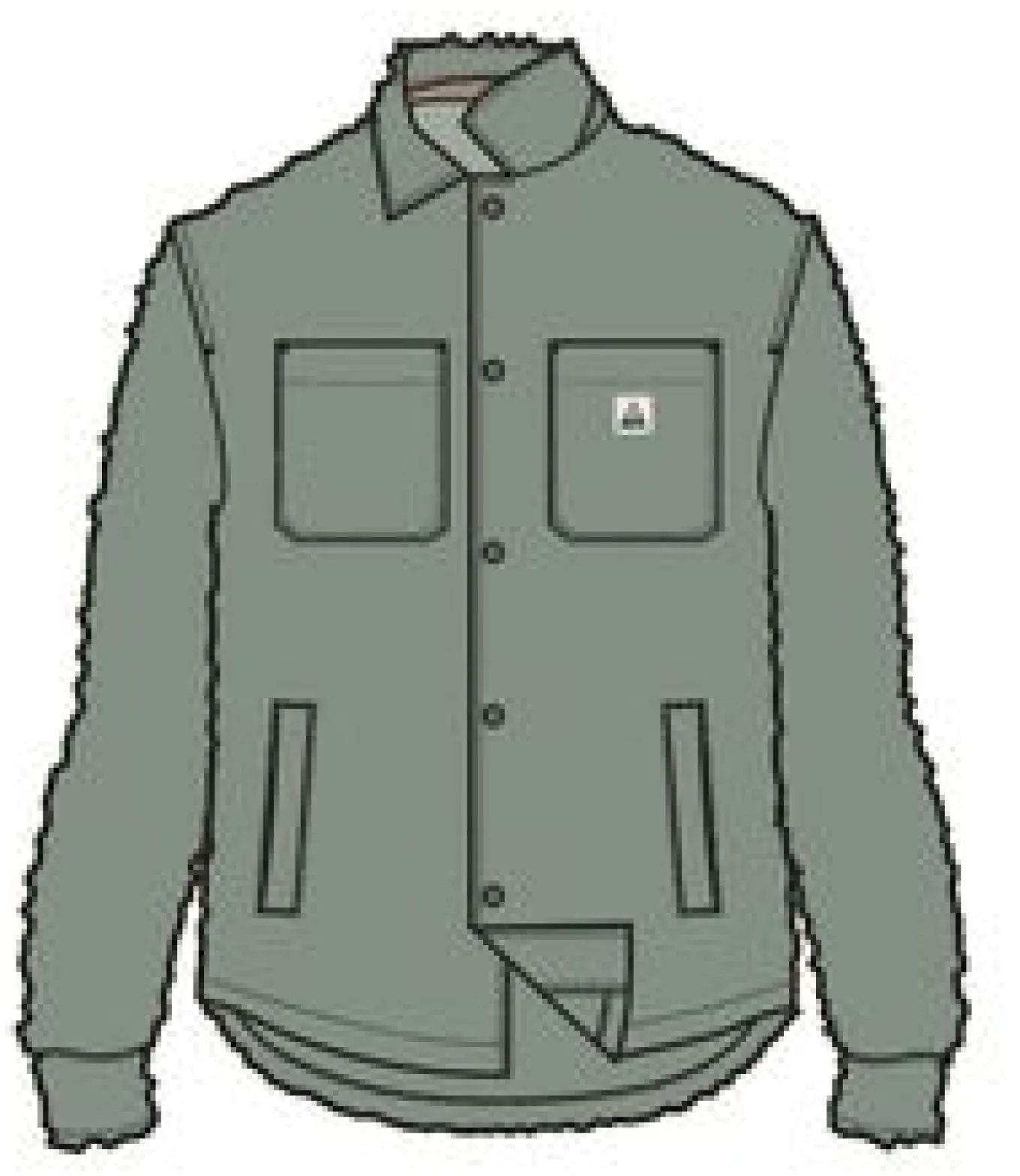 Rappel Recyceltes Sherpa Oversized Hemd - Pistazie