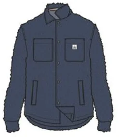 Rappel Recyceltes Sherpa Oversized Hemd - Dunkler Denim