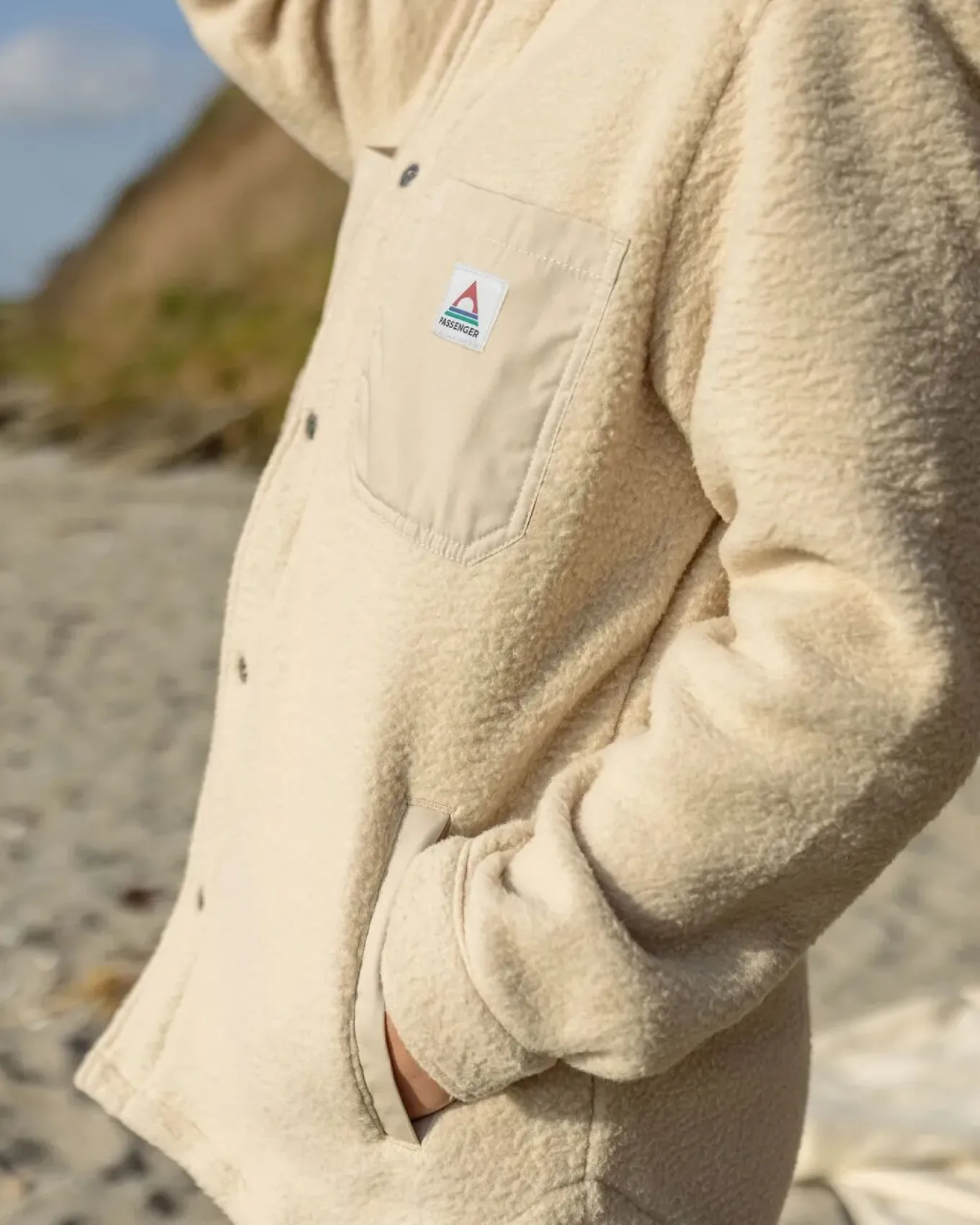Rappel Recyceltes Sherpa Oversized Hemd - Hafermehl