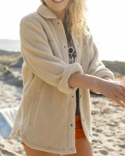 Rappel Recyceltes Sherpa Oversized Hemd - Hafermehl