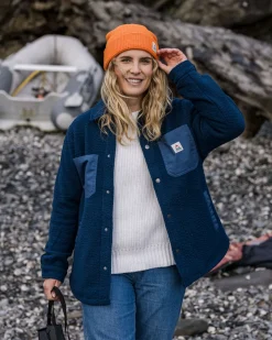 Rappel Recyceltes Sherpa Oversized Hemd - Dunkler Denim