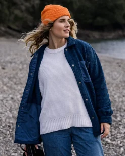 Rappel Recyceltes Sherpa Oversized Hemd - Dunkler Denim