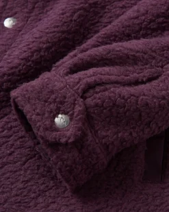 Rappel Recyceltes Sherpa Oversized Hemd - Tief Pflaume