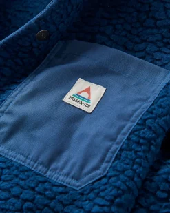 Rappel Recyceltes Sherpa Oversized Hemd - Dunkler Denim