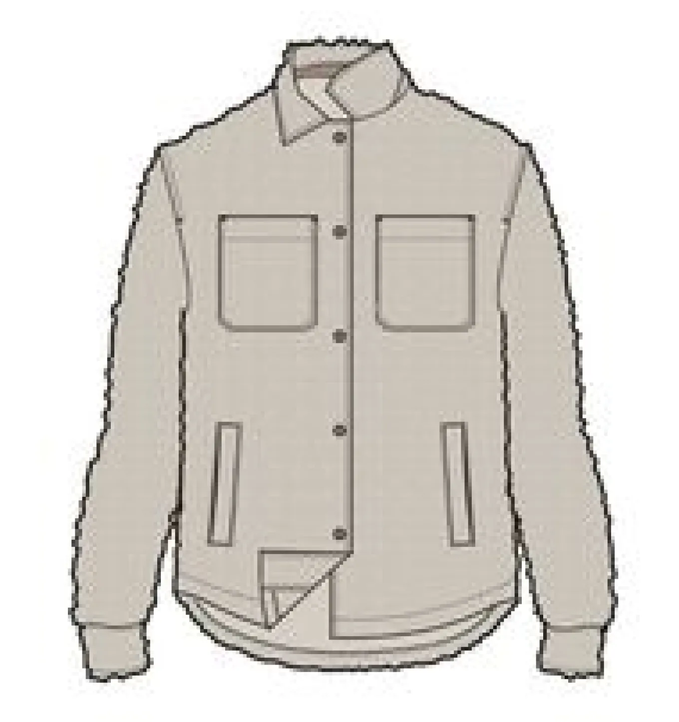 Rappel Recyceltes Sherpa Oversized Hemd - Hafermehl