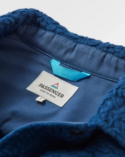 Rappel Recyceltes Sherpa Oversized Hemd - Dunkler Denim