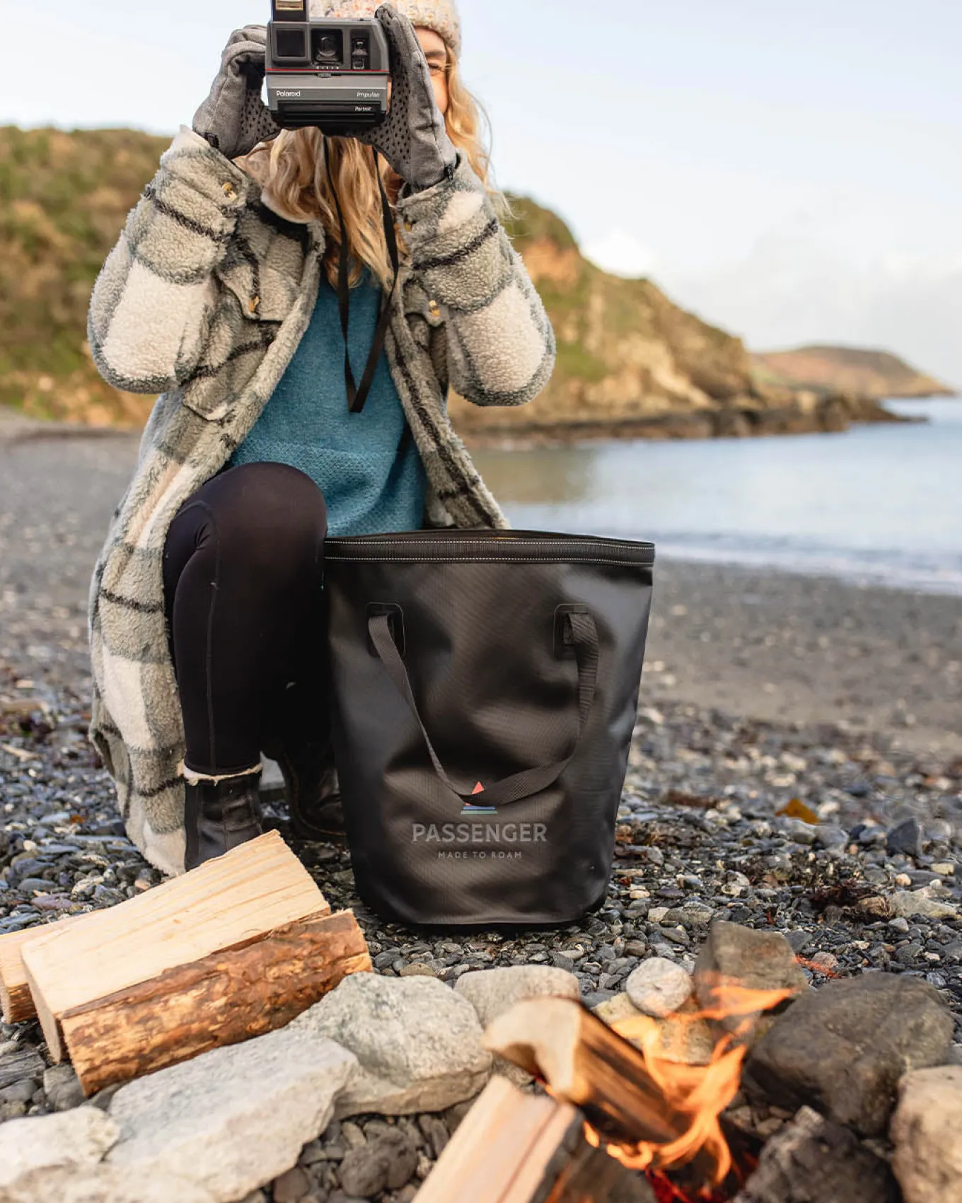 Recycelte Eimertasche - Schwarz