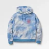 Rediscover bedruckter Kapuzenpullover - Batik-Kornblume
