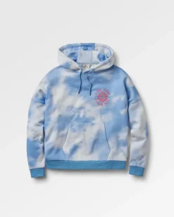 Rediscover bedruckter Kapuzenpullover - Batik-Kornblume