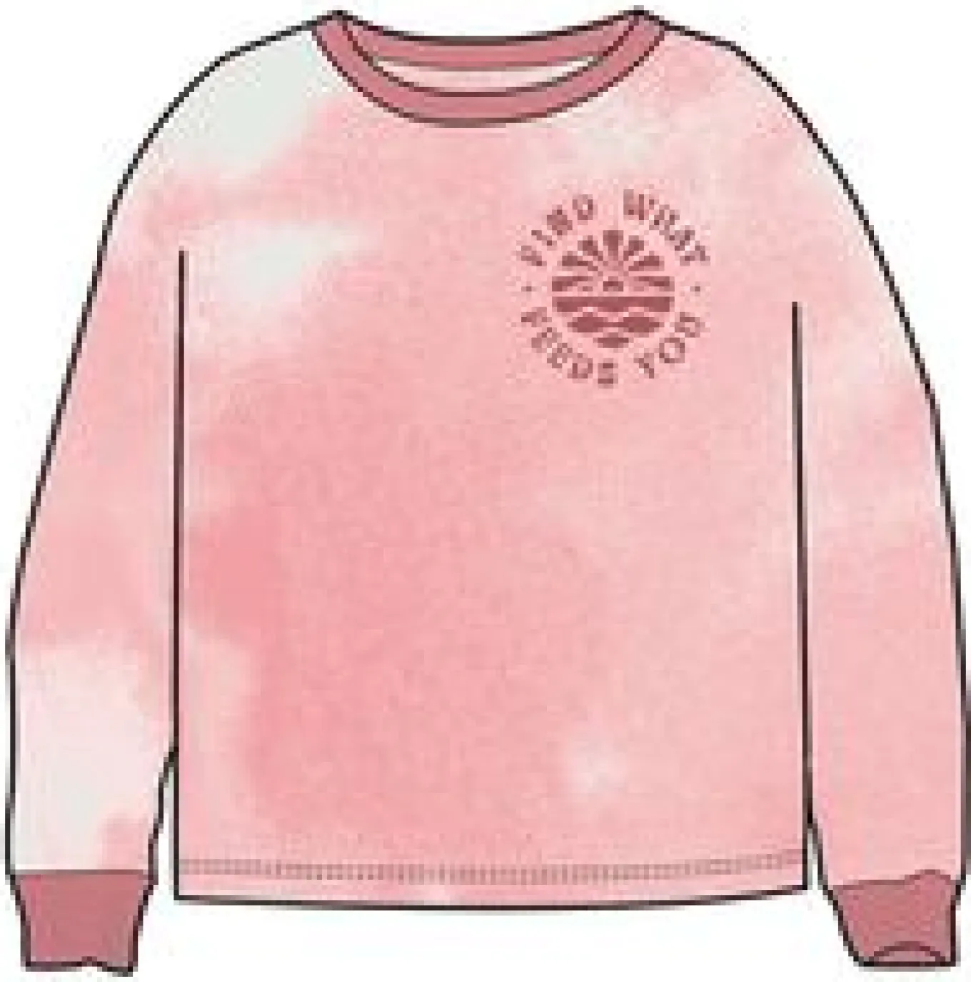 Rediscover Bio-Baulwoll Sweatshirt - Batike Muschelrosa