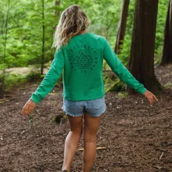 Remote Sweatshirt aus recycelter Baumwolle - Grüne Fichte
