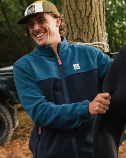 Ridge 2.0 Full Zip Recyceltes Polar-Fleece - Gezeitenblau/Sattes Marineblau